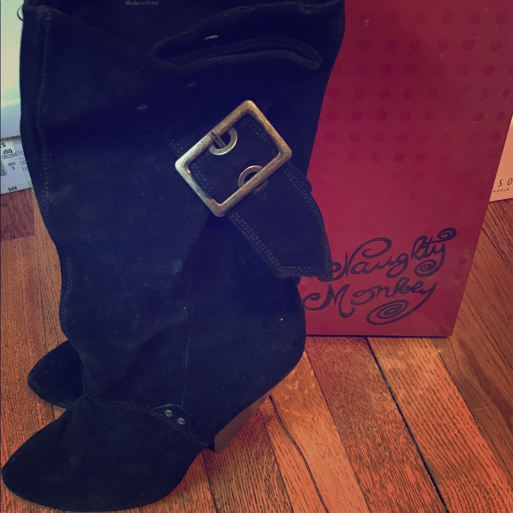 Naughty Monkey Chunky Heel Boots